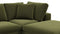 Sky - Sky Sectional Sofa, Three Seater, Right Chaise, Spruce Luxe Velvet