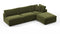 Sky - Sky Sectional Sofa, Three Seater, Right Chaise, Spruce Luxe Velvet