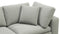 Sky - Sky Sectional Sofa, Three Seater, Soft Gray Brushed Weave