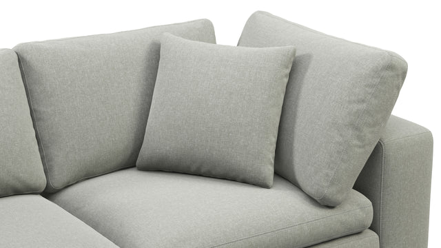 Sky - Sky Sectional Sofa, Three Seater, Soft Gray Brushed Weave