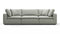 Sky - Sky Sectional Sofa, Three Seater, Soft Gray Brushed Weave