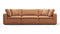 Sky - Sky Sectional Sofa, Three Seater, Tan Vegan Leather