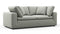 Sky - Sky Two Seater Sofa, Soft Gray Brushed Weave