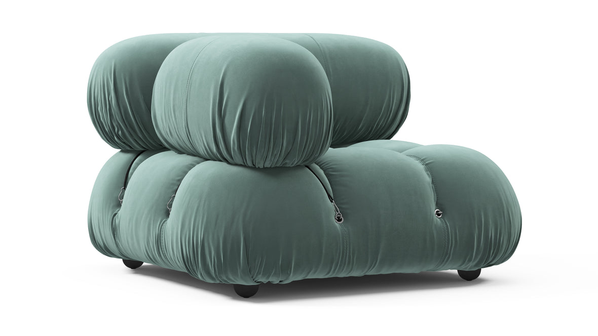 Belia - Belia Module, Left Corner, Jadeite Luxe Velvet