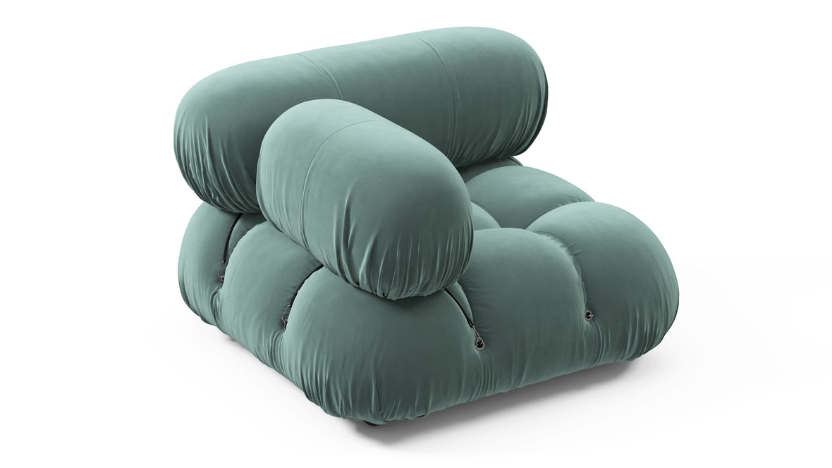 Belia - Belia Module, Left Corner, Jadeite Luxe Velvet