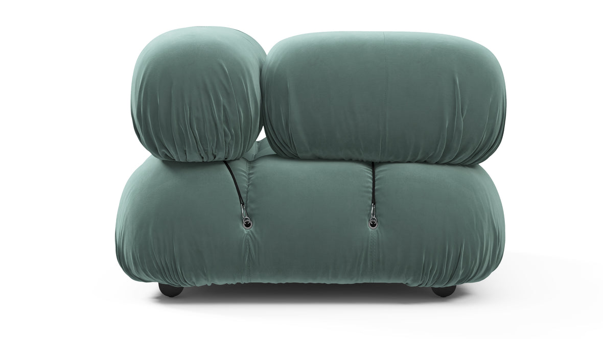 Belia - Belia Module, Left Corner, Jadeite Luxe Velvet