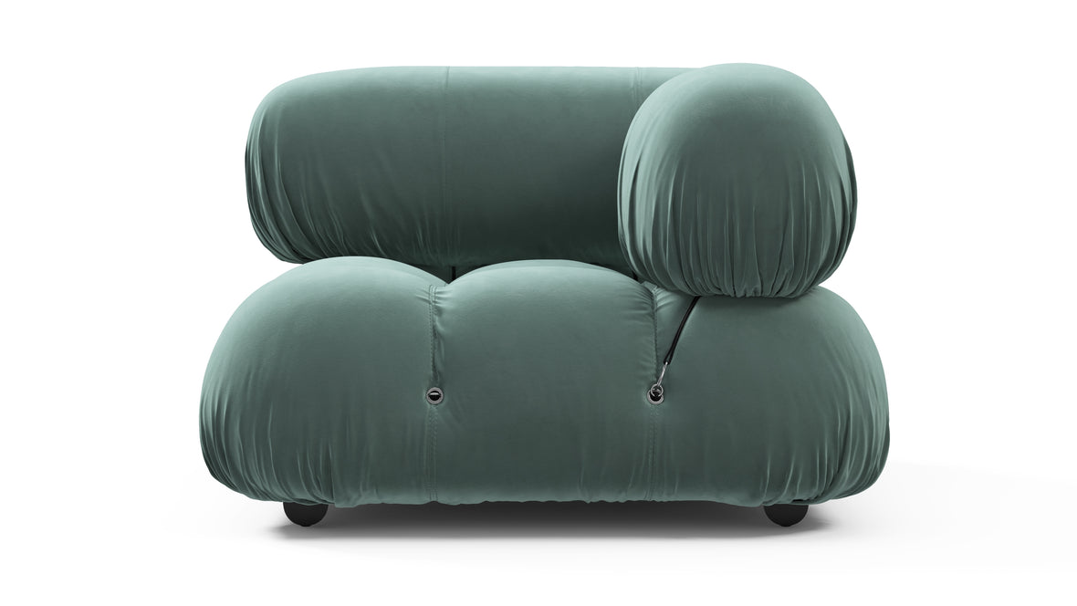 Belia - Belia Module, Right Corner, Jadeite Luxe Velvet