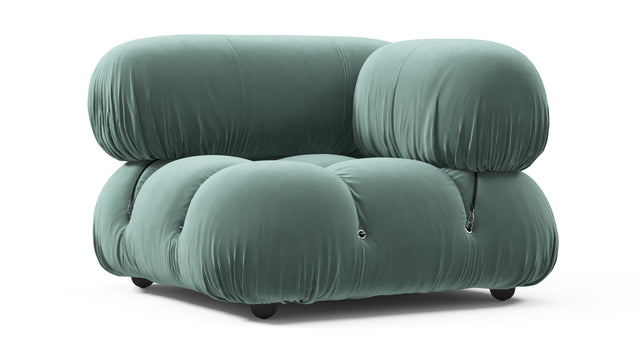 Belia - Belia Module, Right Corner, Jadeite Luxe Velvet