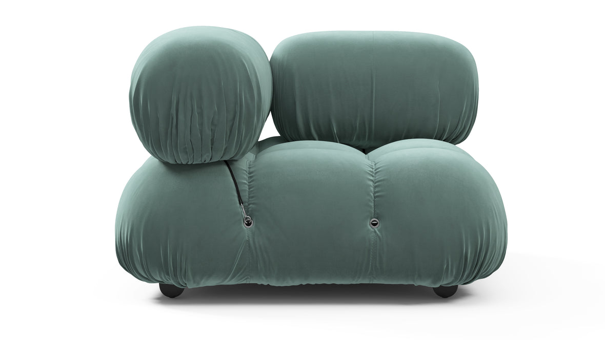 Belia - Belia Module, Right Corner, Jadeite Luxe Velvet