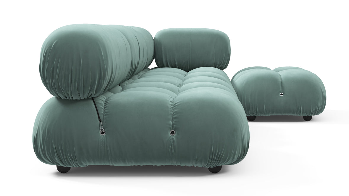 Belia - Belia Sectional, Right Chaise, Jadeite Luxe Velvet