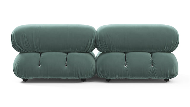 Belia - Belia Two Seater Sofa, Jadeite Luxe Velvet