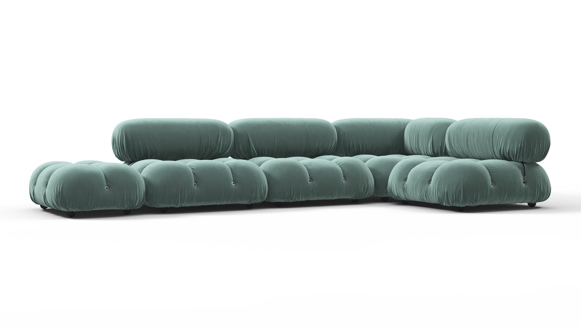 Belia - Belia Sectional, Right Corner, Jadeite Luxe Velvet