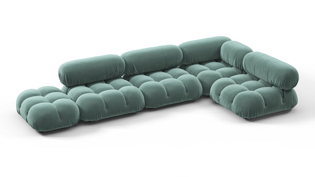 Belia - Belia Sectional, Right Corner, Jadeite Luxe Velvet