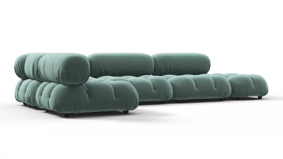 Belia - Belia Sectional, Left Corner, Jadeite Luxe Velvet