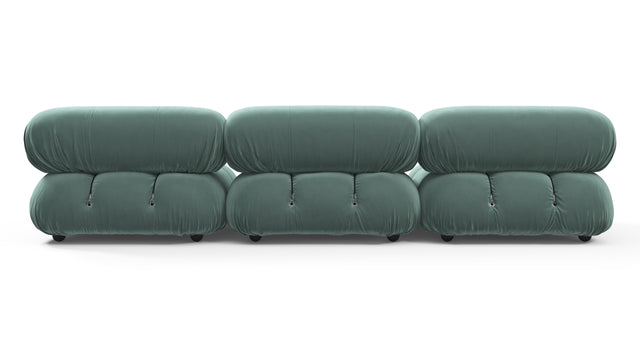 Belia - Belia Three Seater Sofa, Jadeite Luxe Velvet