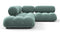 Belia - Belia Sectional, Small Right Corner, Jadeite Luxe Velvet