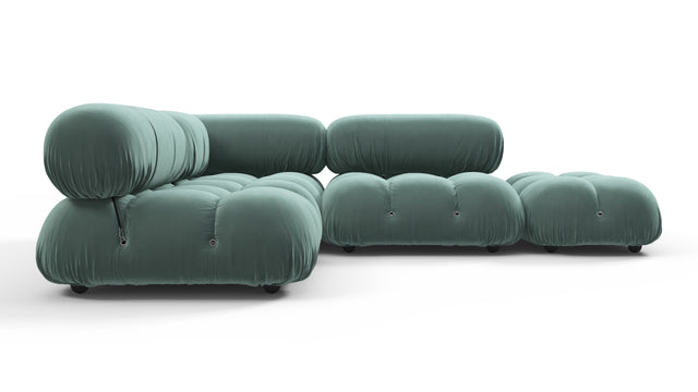 Belia - Belia Sectional, Small Left Corner, Jadeite Luxe Velvet