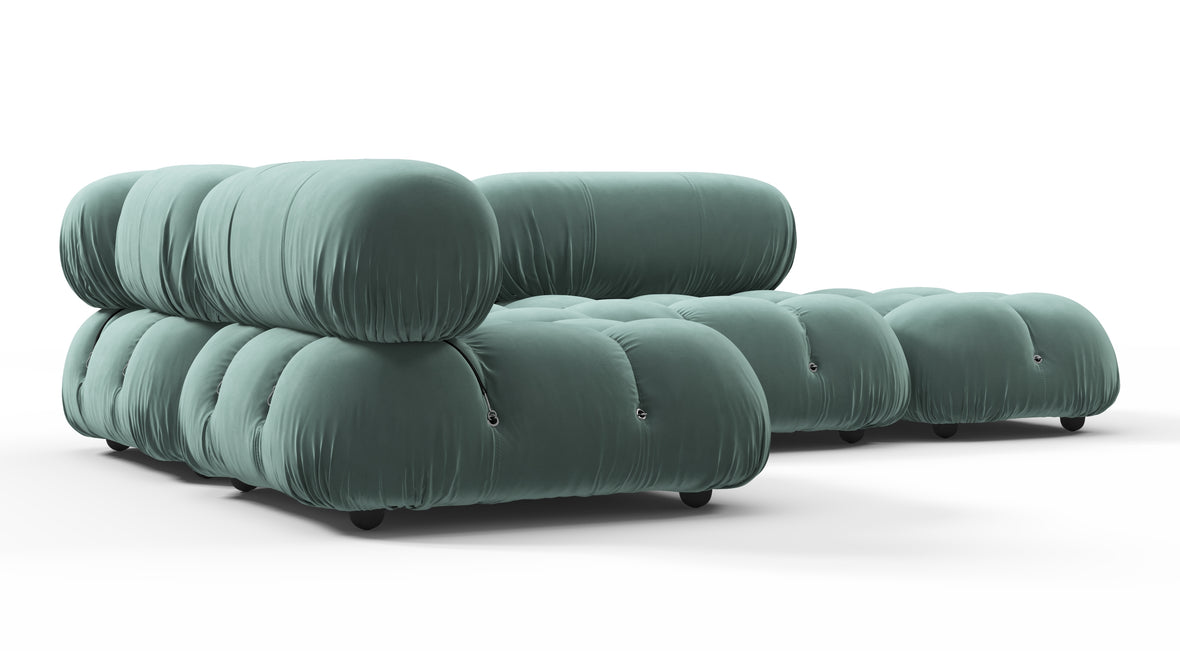 Belia - Belia Sectional, Small Left Corner, Jadeite Luxe Velvet