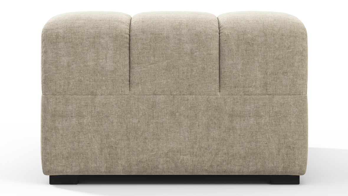 Tufted - Tufted Module, Armless Chaise, Beige Gray Chenille