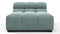 Tufted - Tufted Module, Armless Chaise, Cerulean Chenille