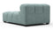 Tufted - Tufted Module, Armless Chaise, Cerulean Chenille