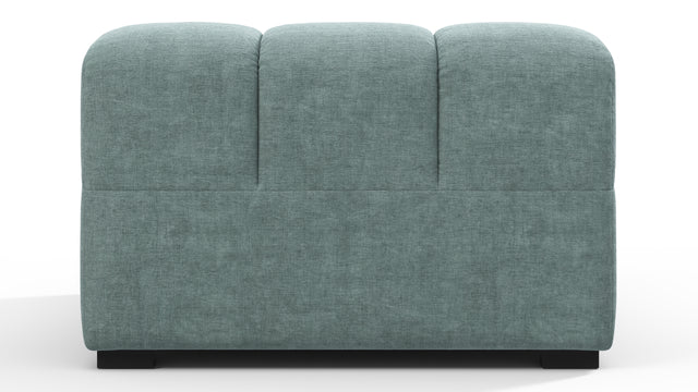 Tufted - Tufted Module, Armless Chaise, Cerulean Chenille