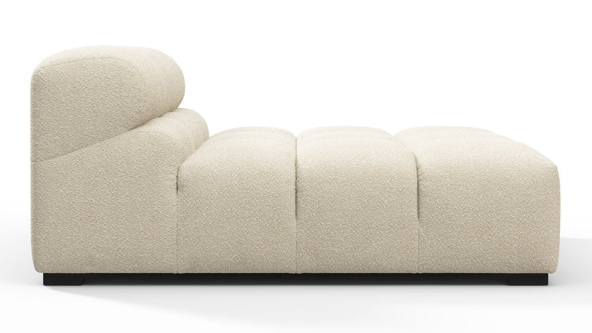 Tufted - Tufted Module, Armless Chaise, Eggshell Boucle