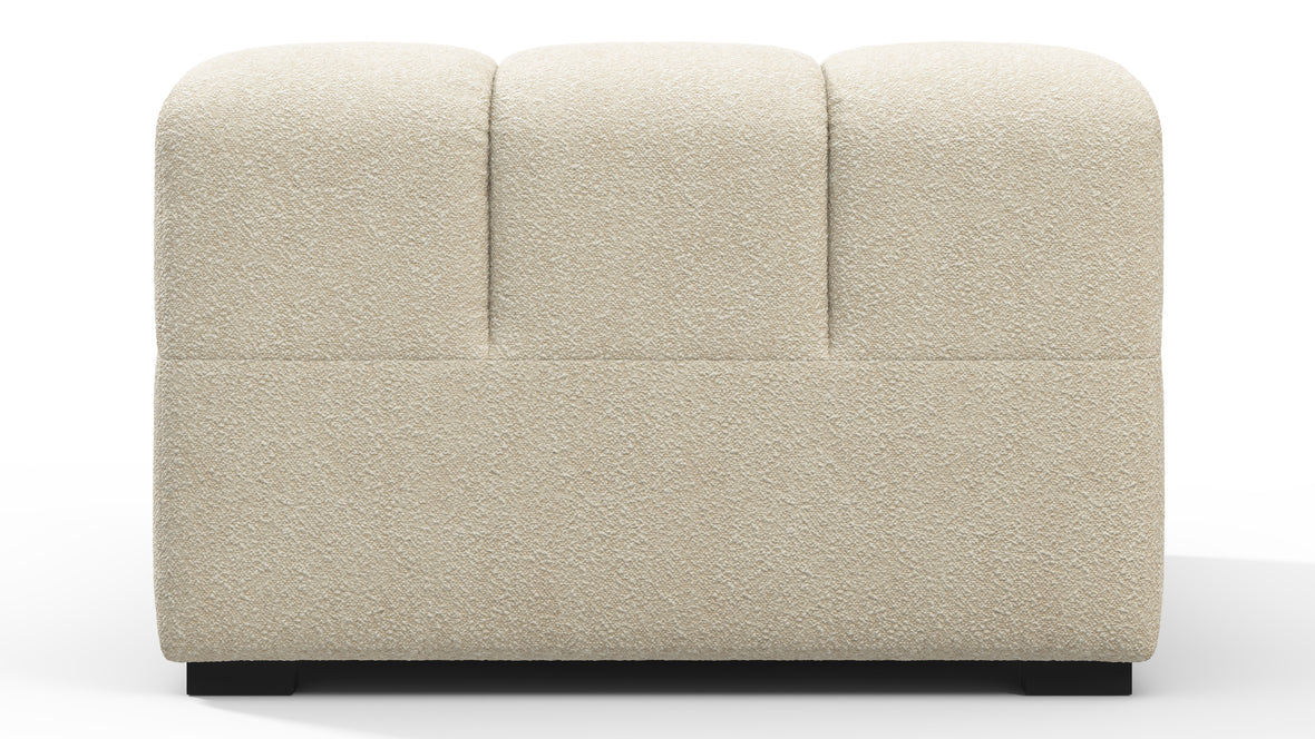 Tufted - Tufted Module, Armless Chaise, Eggshell Boucle