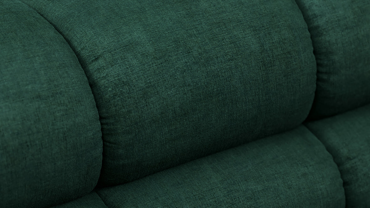 Tufted - Tufted Module, Armless Chaise, Forest Green Chenille