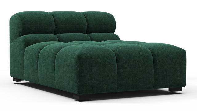 Tufted - Tufted Module, Armless Chaise, Forest Green Chenille