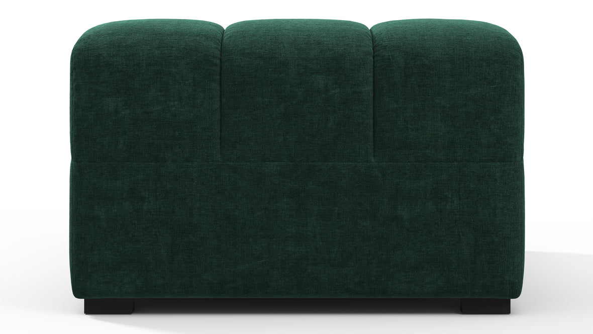 Tufted - Tufted Module, Armless Chaise, Forest Green Chenille