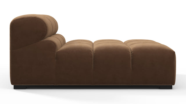 Tufted - Tufted Module, Armless Chaise, Mocha Velvet