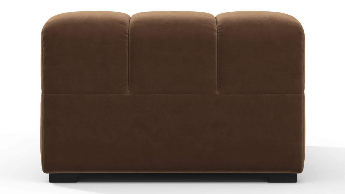 Tufted - Tufted Module, Armless Chaise, Mocha Velvet