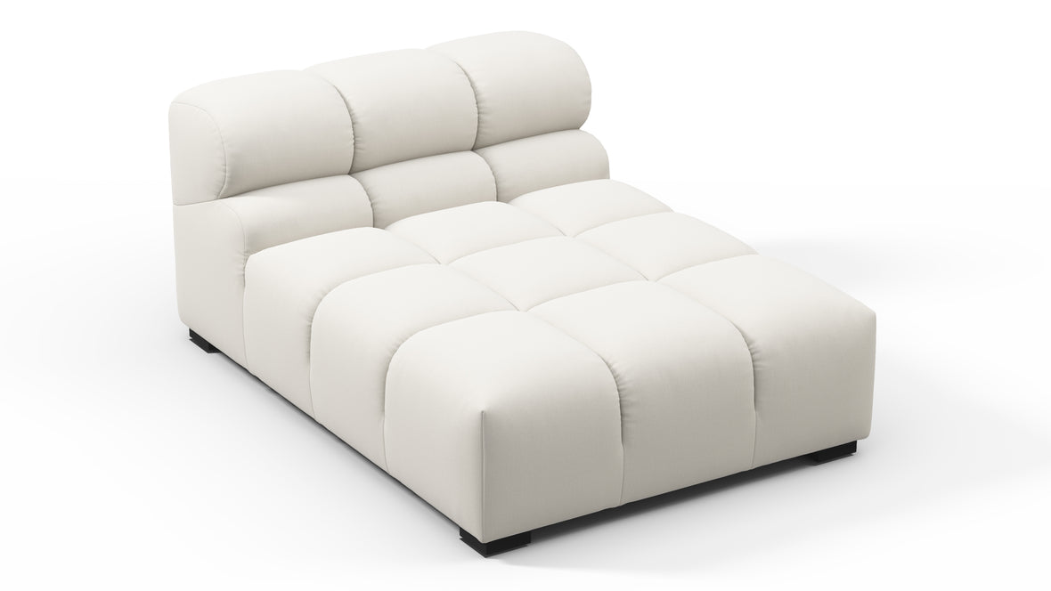 Tufted - Tufted Module, Armless Chaise, Oatmeal Brushed Weave