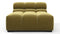 Tufted - Tufted Module, Armless Chaise, Olive Gold Velvet