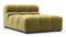 Tufted - Tufted Module, Armless Chaise, Olive Gold Velvet