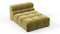 Tufted - Tufted Module, Armless Chaise, Olive Gold Velvet