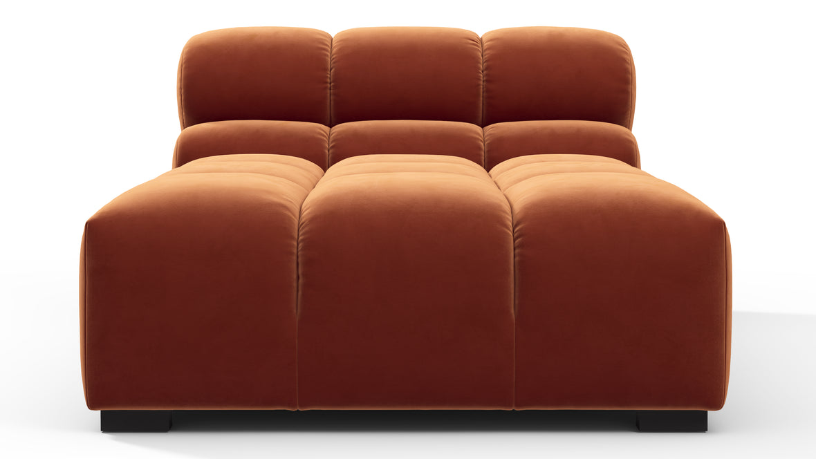 Tufted - Tufted Module, Armless Chaise, Spice Velvet