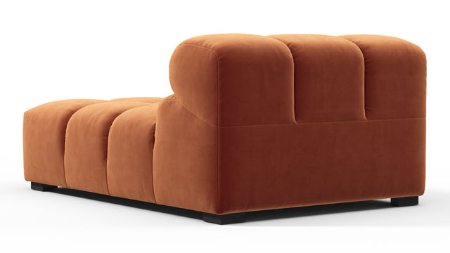 Tufted - Tufted Module, Armless Chaise, Spice Velvet