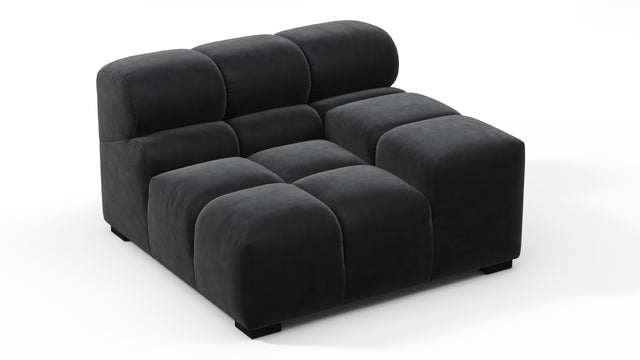 Tufted - Tufted Module, Right Arm, Black Velvet