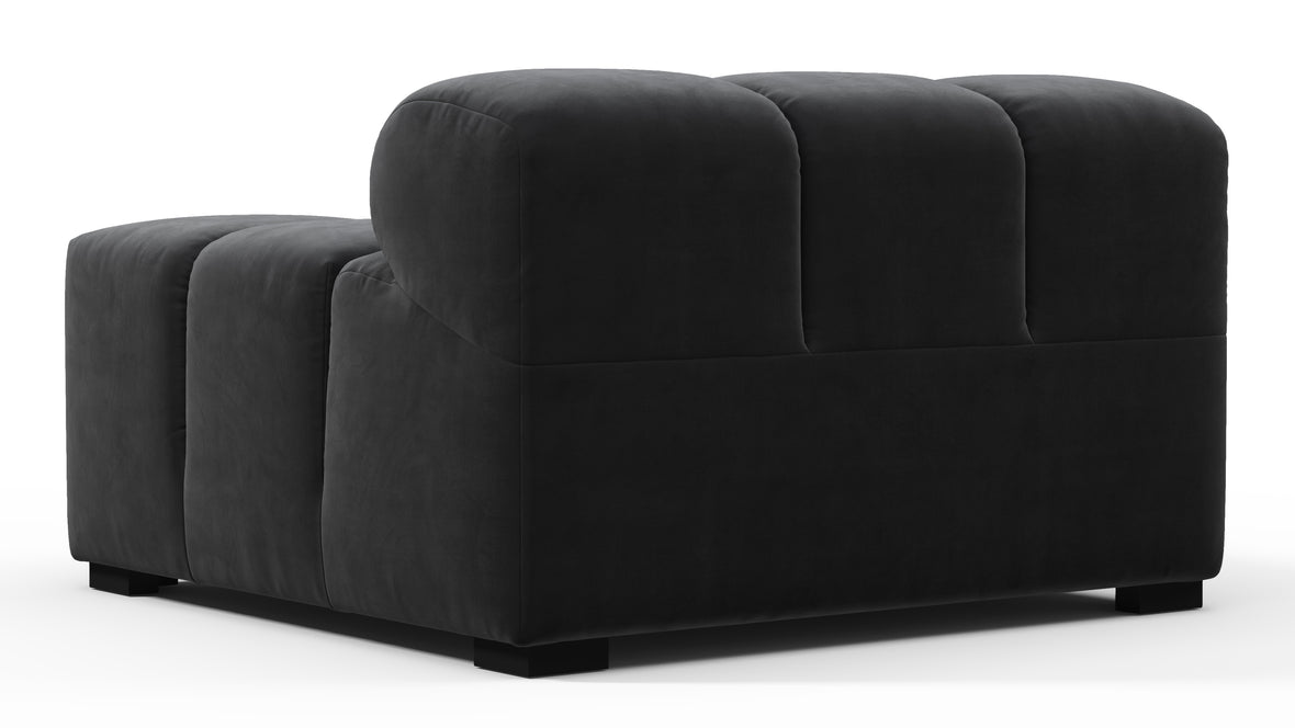 Tufted - Tufted Module, Right Arm, Black Velvet