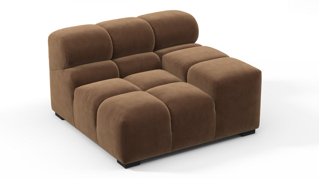 Tufted - Tufted Module, Right Arm, Mocha Velvet