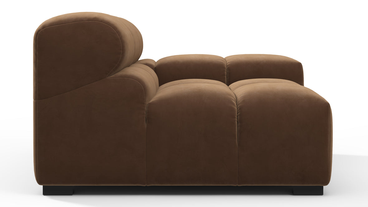 Tufted - Tufted Module, Right Arm, Mocha Velvet