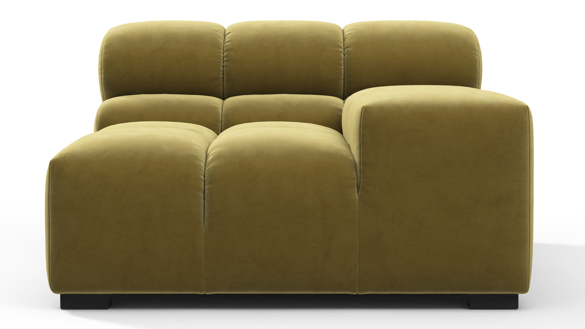 Tufted - Tufted Module, Right Arm, Olive Gold Velvet