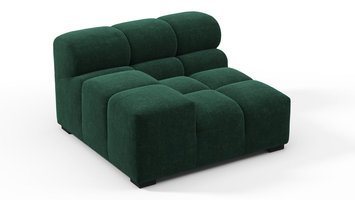 Tufted - Tufted Module, Left Arm, Forest Green Chenille