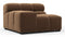 Tufted - Tufted Module, Left Arm, Mocha Velvet