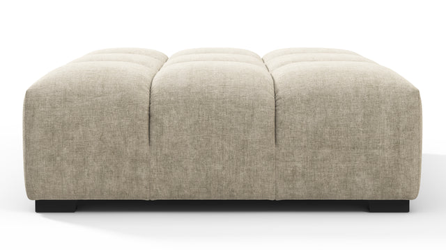 Tufty - Tufty Ottoman, Beige Gray Chenille