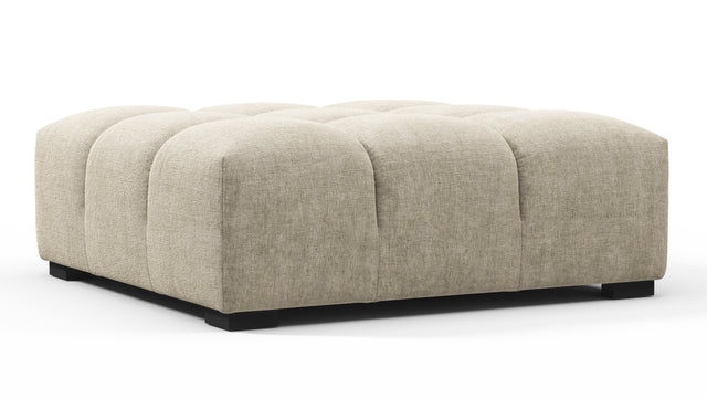 Tufty - Tufty Ottoman, Beige Gray Chenille