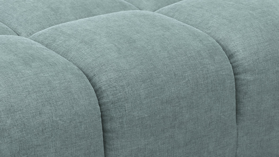 Tufted - Tufted Ottoman, Cerulean Chenille