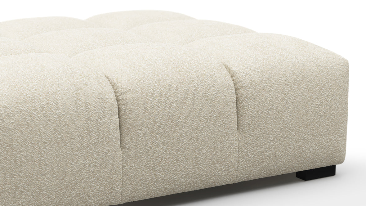 Tufty - Tufty Ottoman, Eggshell Boucle